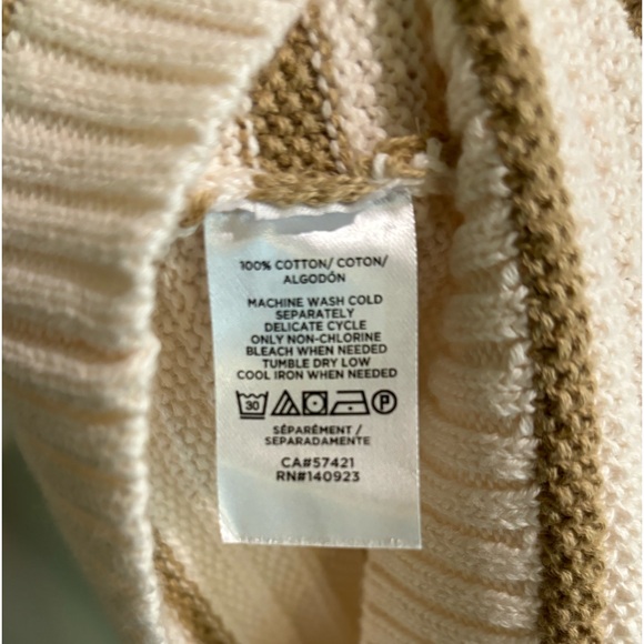 NWT Loft Striped Ruffle Strap Sweater Tank - Picture 8 of 9